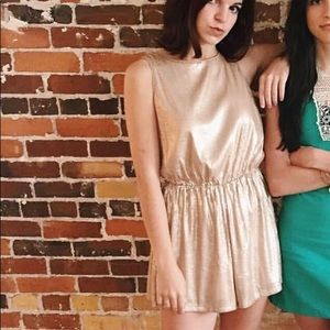 ROMPER matte gold sequin size small